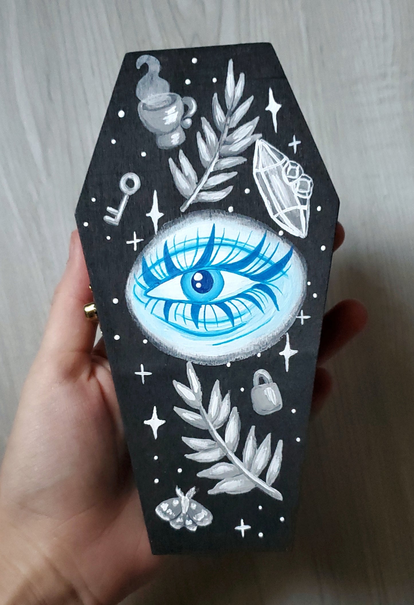 Blue Eye Pattern Coffin Box