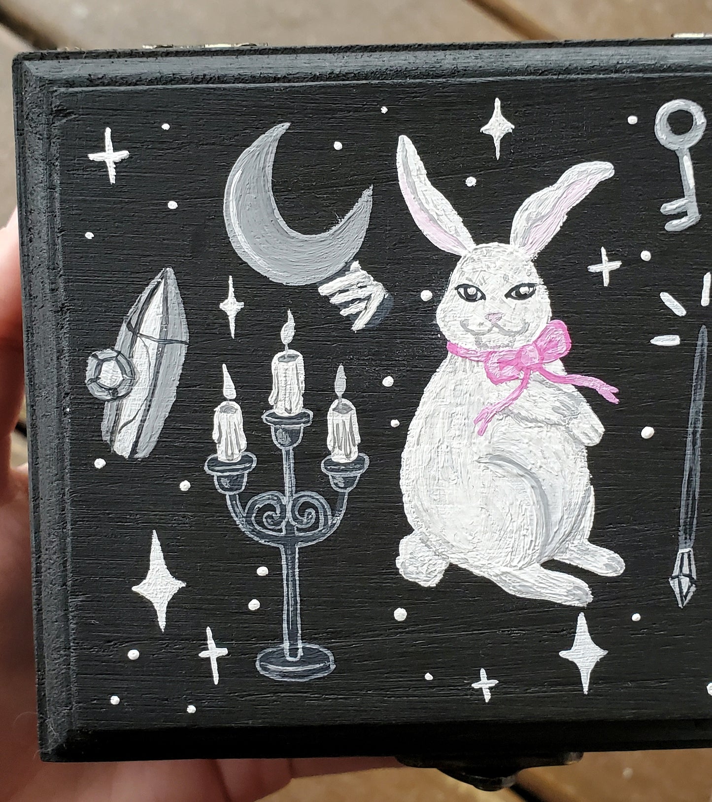 Bunny Familiar Wood Box