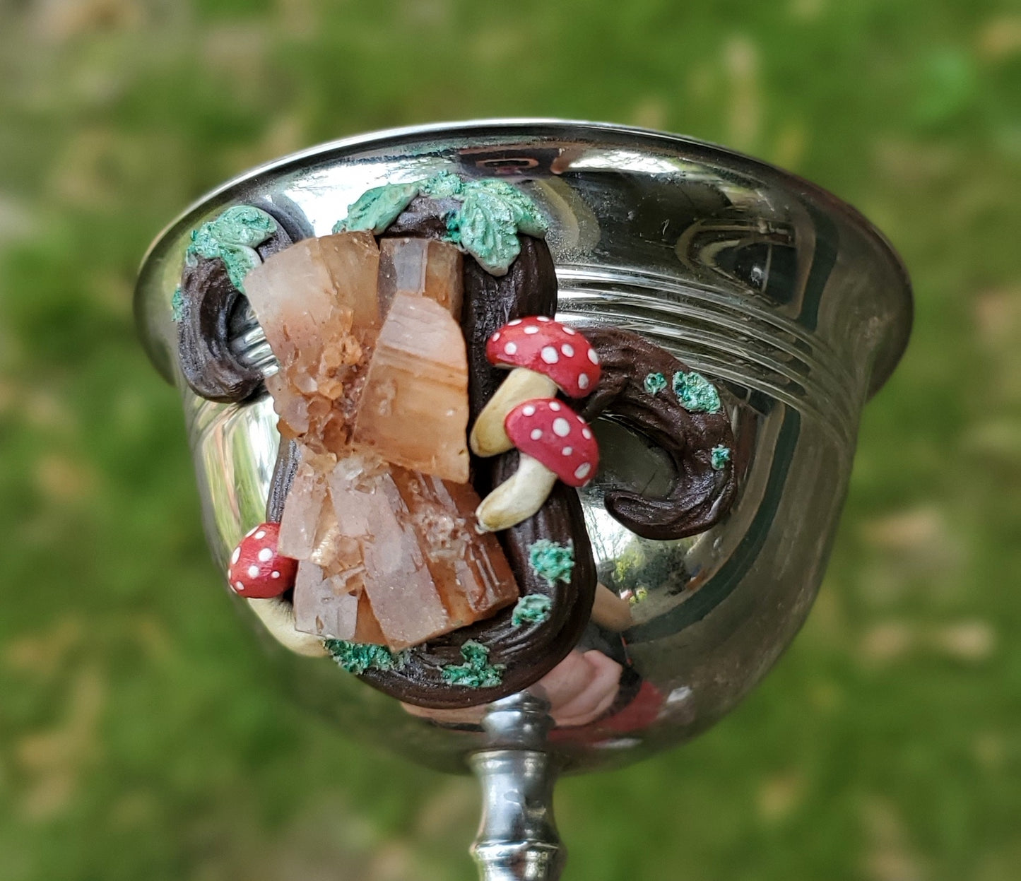 Woodland Aragonite Crystal Goblet