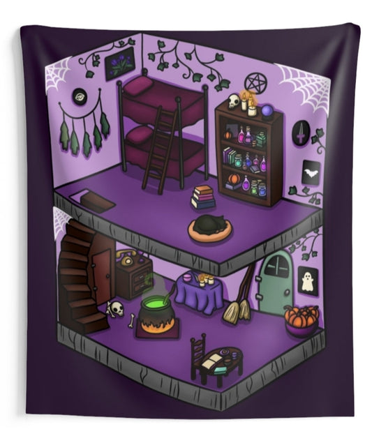 "Halloween Night" House Tapestries